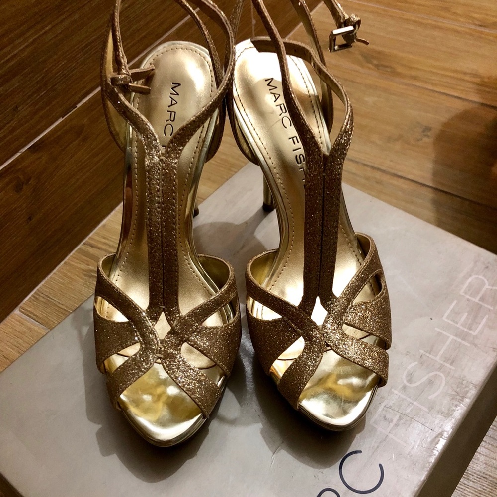 Marc Fisher Gold Sandal